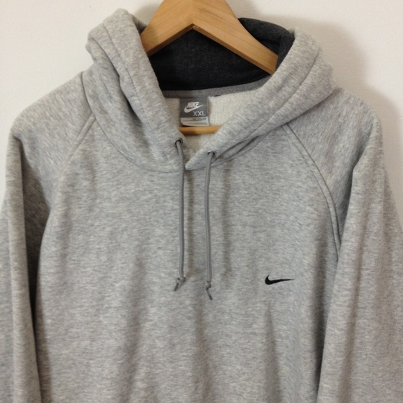 gray nike swoosh hoodie